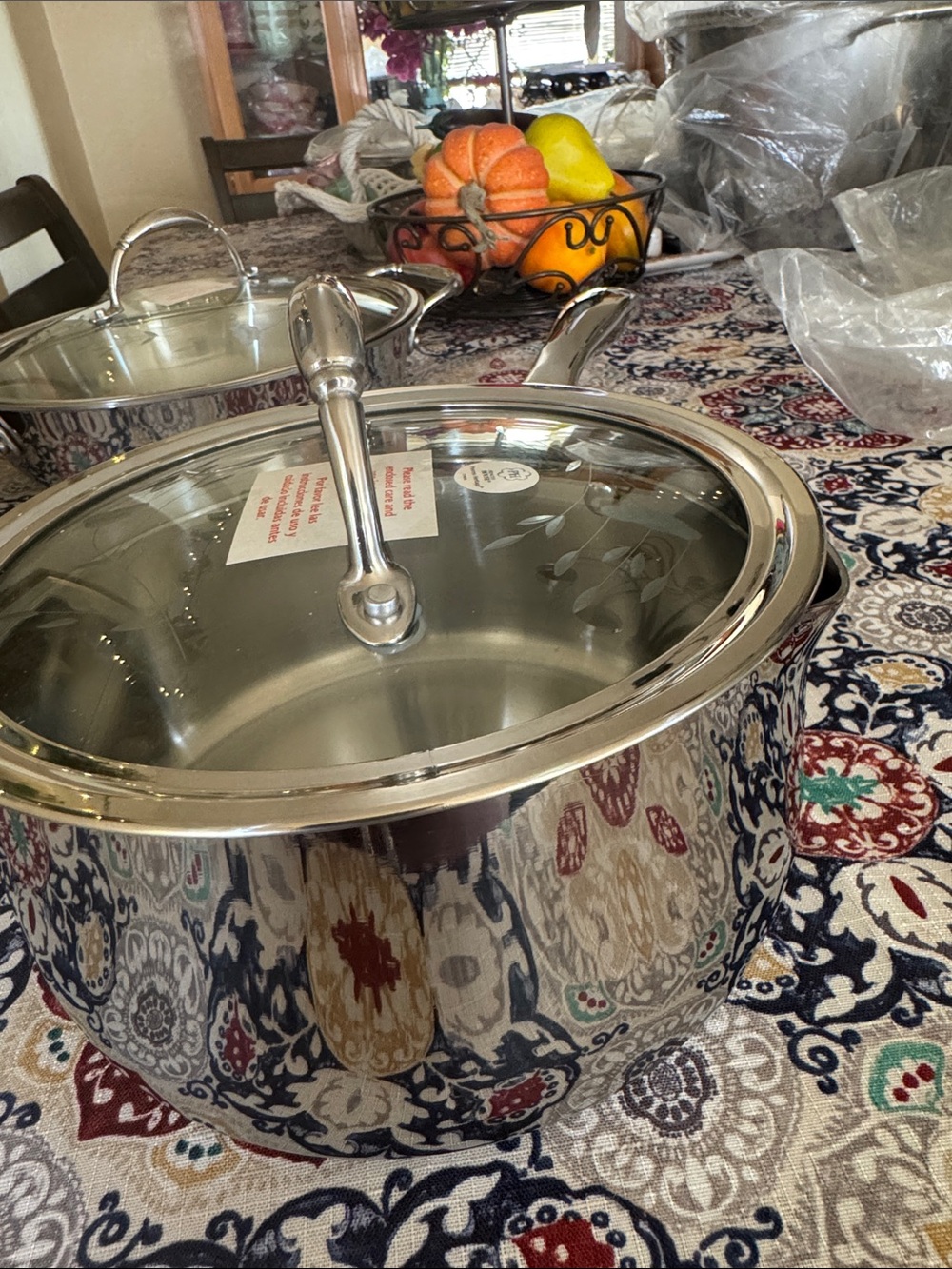 Princess House triply Polished Stainless Steel Saucepan with Glass Lid - Silver